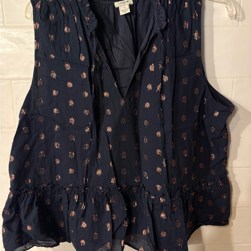 Metallic Sleeveless Blouse